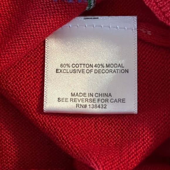 NWOT ModCloth Red Christmas Lights Cardigan Sweater - Picture 7 of 7